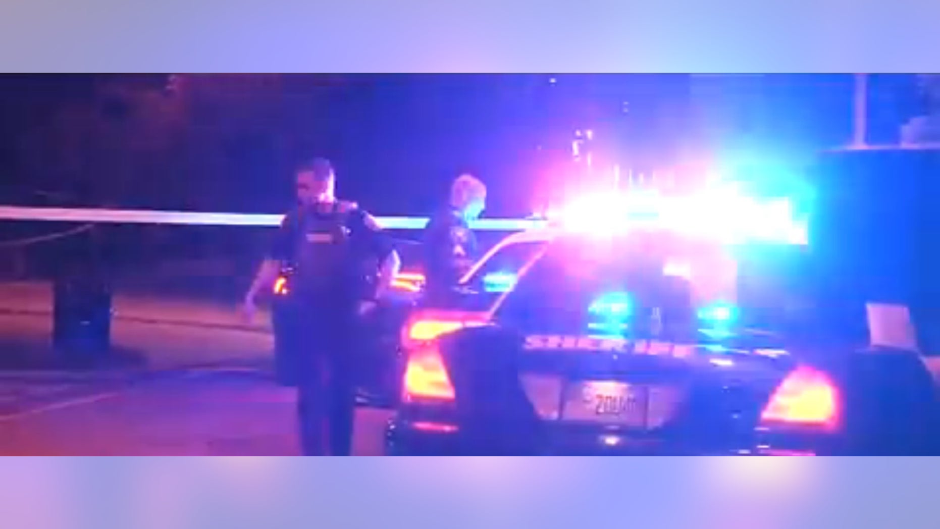 The scene outside the home in South Florida.