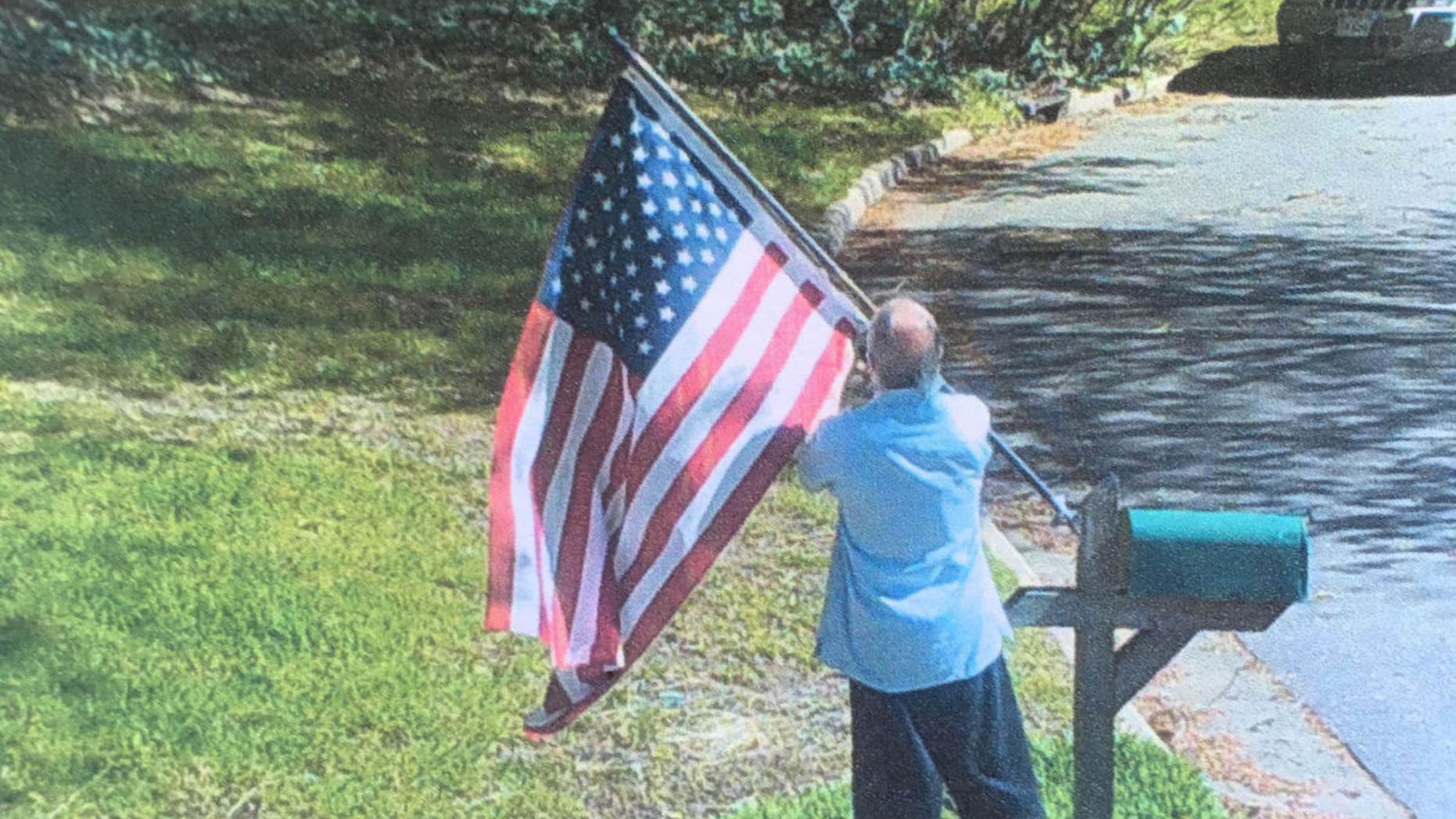 Anderson submitted evidence showing Parmele taking the flag.