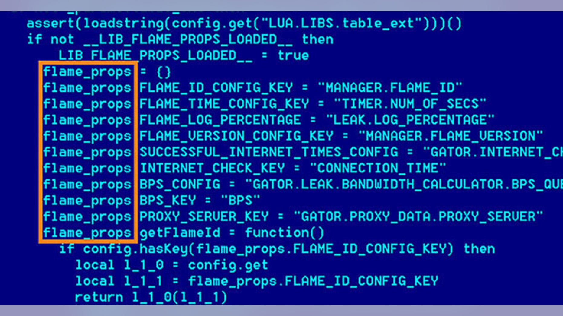 May 28, 2012: A screenshot from researchers at Kaspersky Labs shows the code behind Flame, called "the most sophisticated cyber weapon yet unleashed."