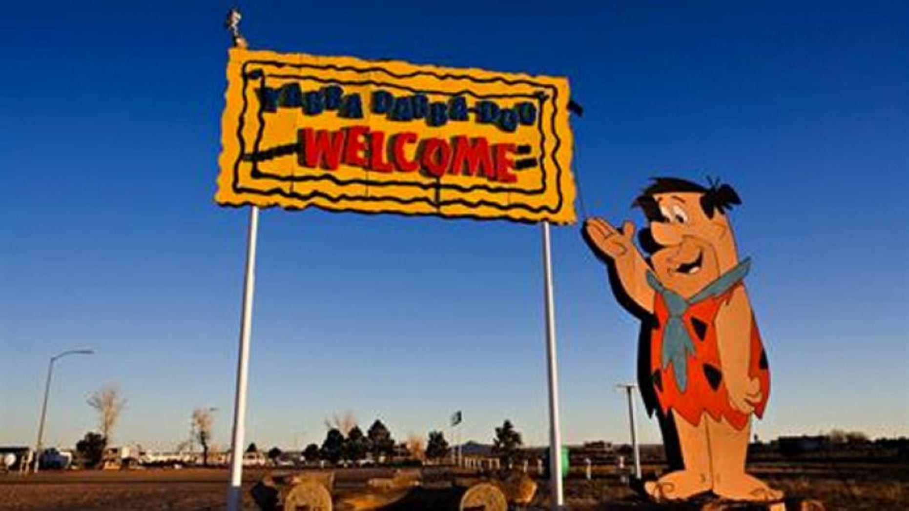 The site sits on 62 acres. That includes the theme park made to look like Bedrock, the campgrounds and a drive-in diner.
