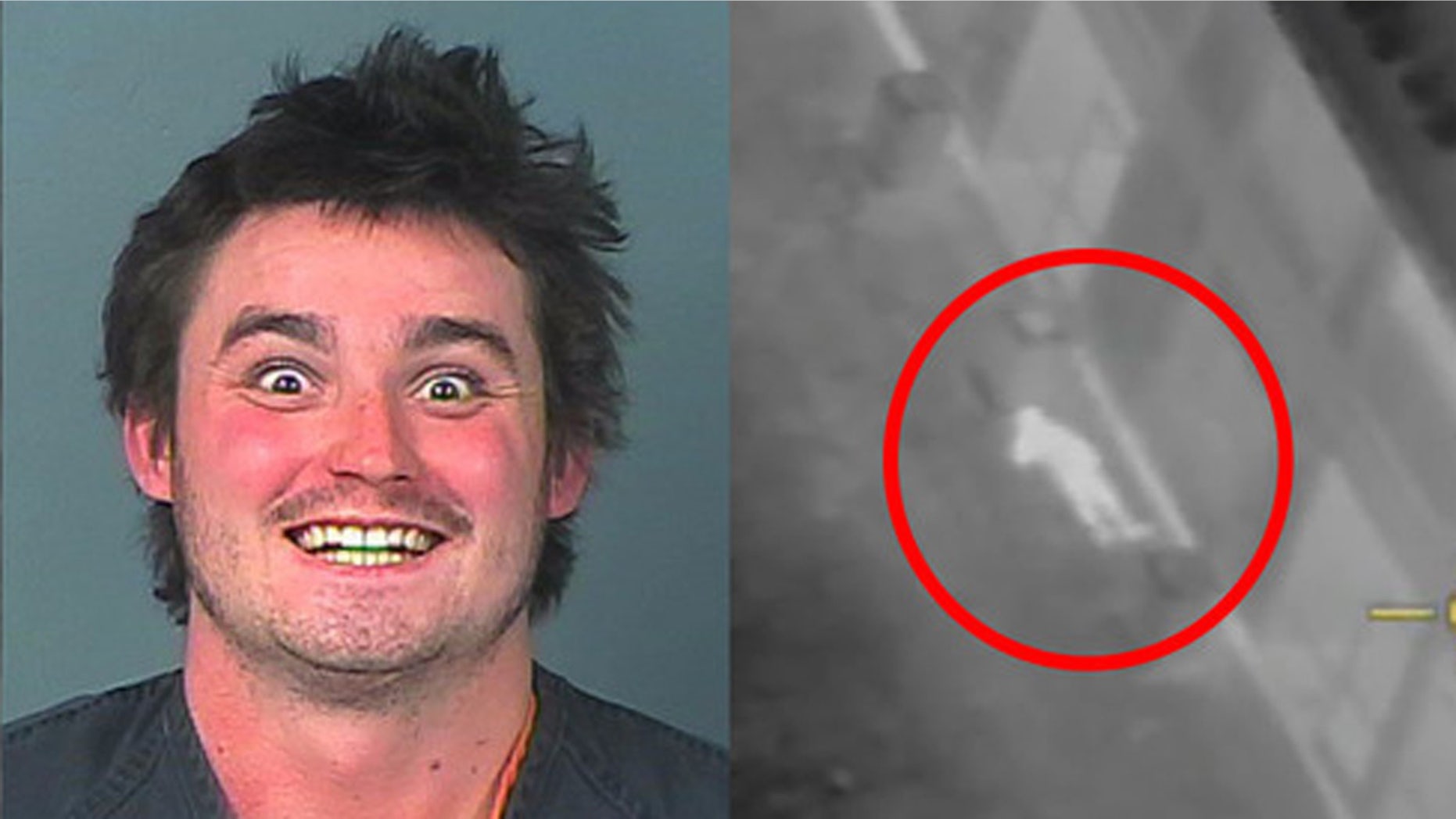 Deputies found Collin James Daniel, 24, lying on his back between two air conditioning units after he was driving recklessly, deputies say.