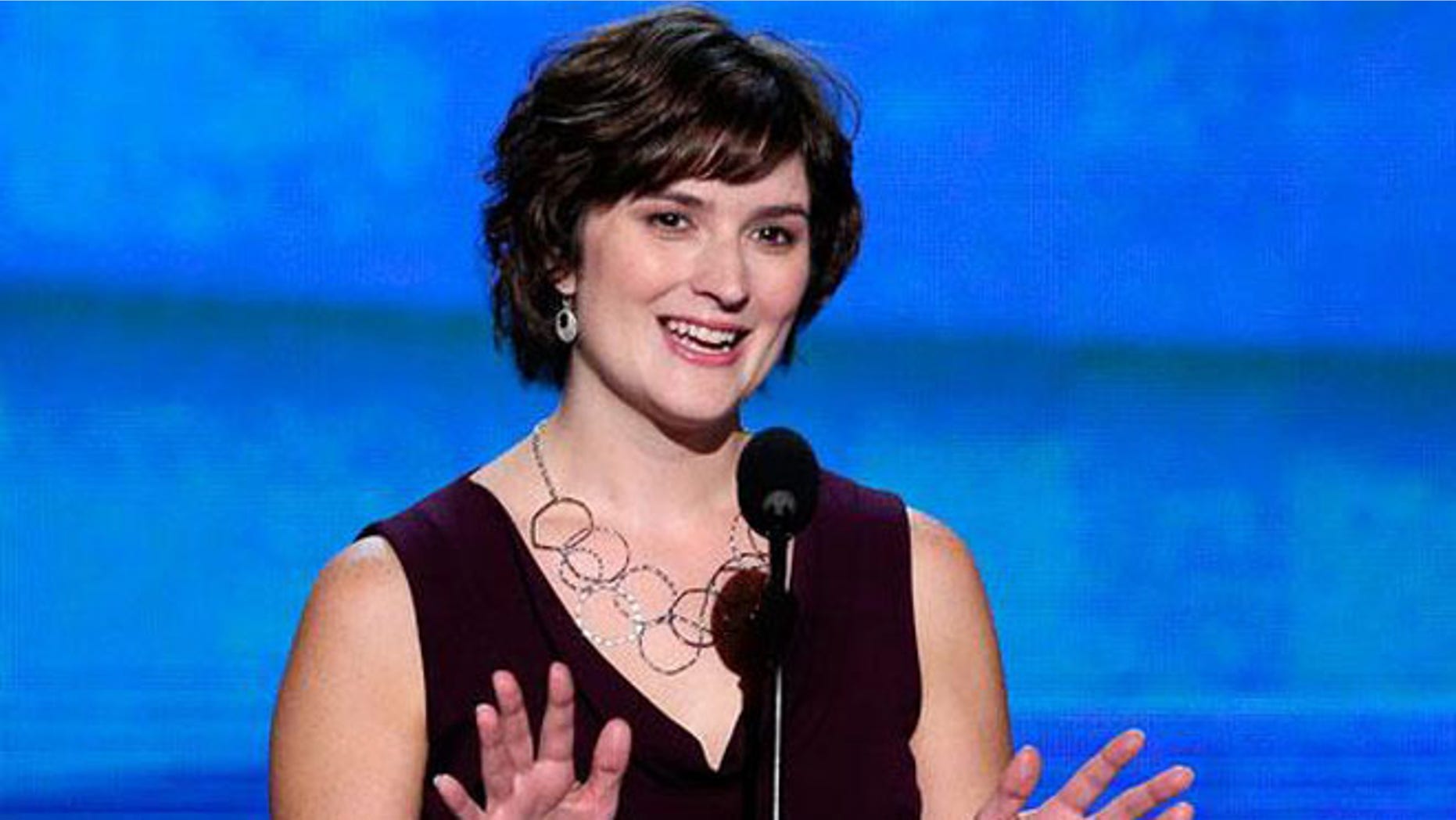 Sept. 5, 2012: Obama surrogate Sandra Fluke speaks at the Democratic National Convention in Charlotte, N.C.