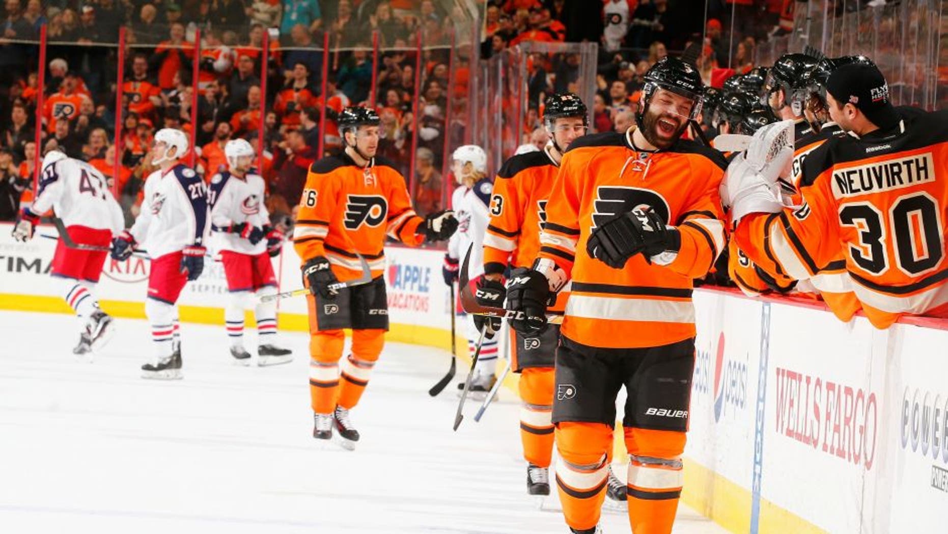 during their game at the Wells Fargo Center on March 5, 2016 in Philadelphia, Pennsylvania.