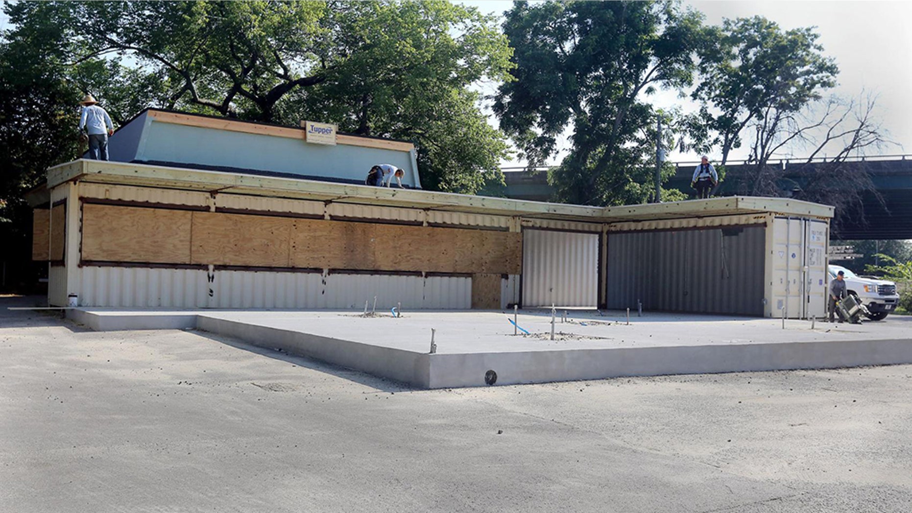 Bill Murray, Brad Creger, and Mike Veeck are revamping an old office space into what will be a monstrous bar with a private room overlooking a large outdoor seating space.