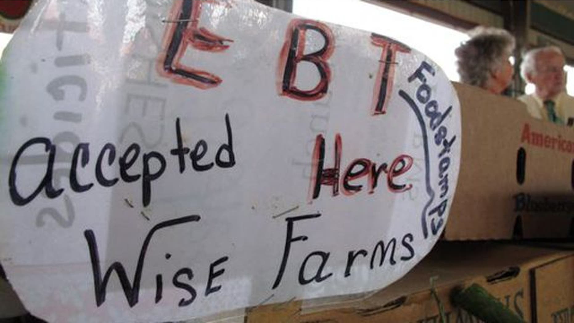 FILE: May 8, 2012: A display is shown at State Farmers Market in Raleigh, N.C., which accepts food stamp recipients.