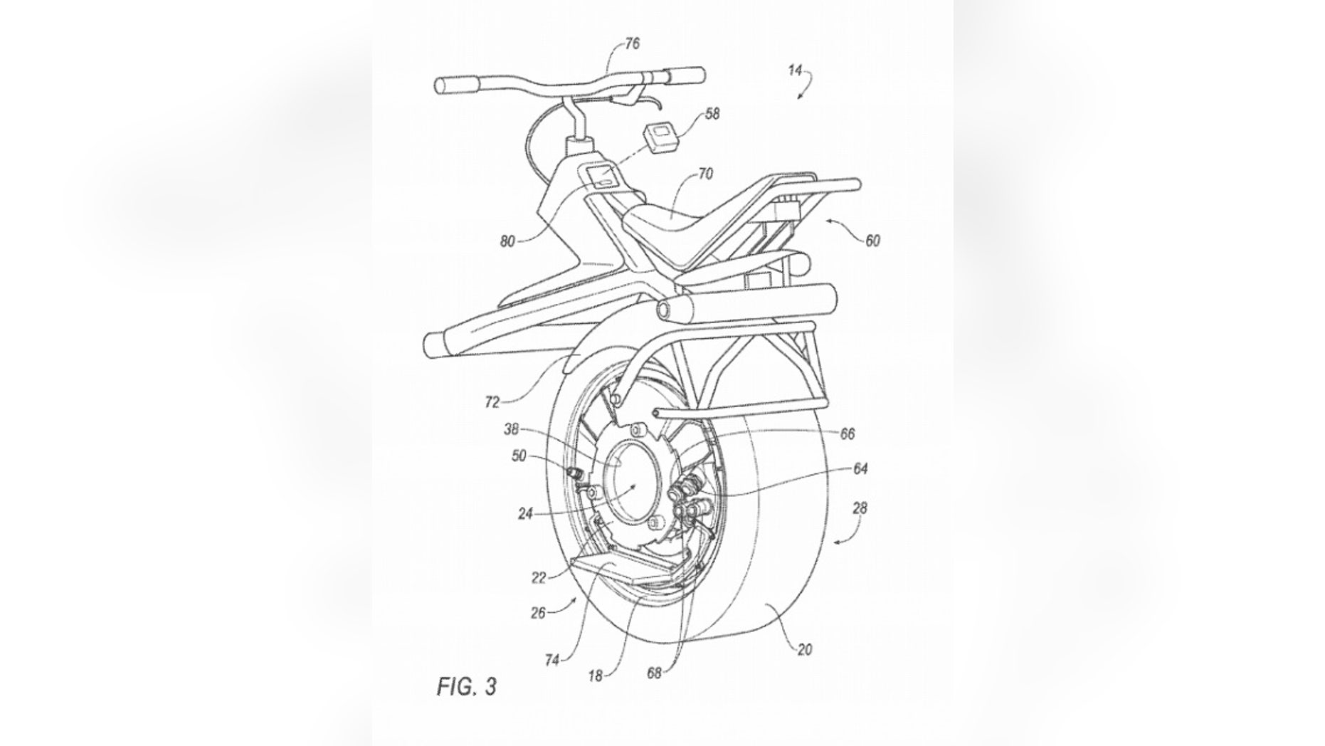 Ford's unicyle. (USPTO)
