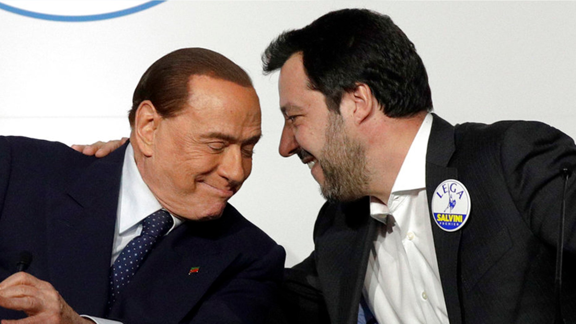 Silvio Berlusconi, left, and his Forza Italia party could enter into coalition with the League and Matteo Salvini, right.