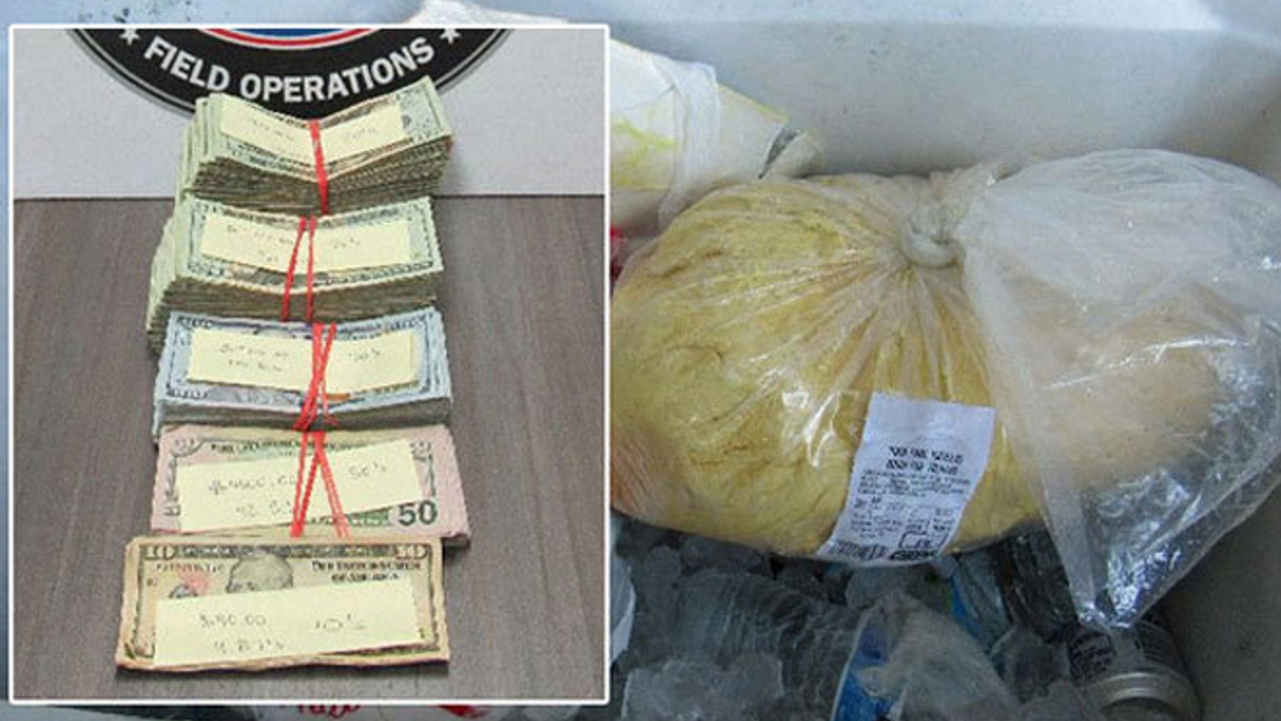 Border Patrol agents found $54,000 hidden inside tortilla dough.