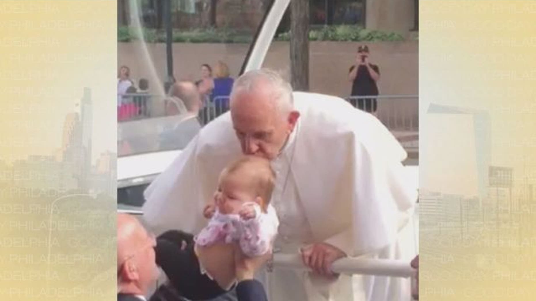 Gianna Masciantonio, now gearing up to start preschool, received a kiss from Pope Francis during his visit to Philadelphia in 2015.
