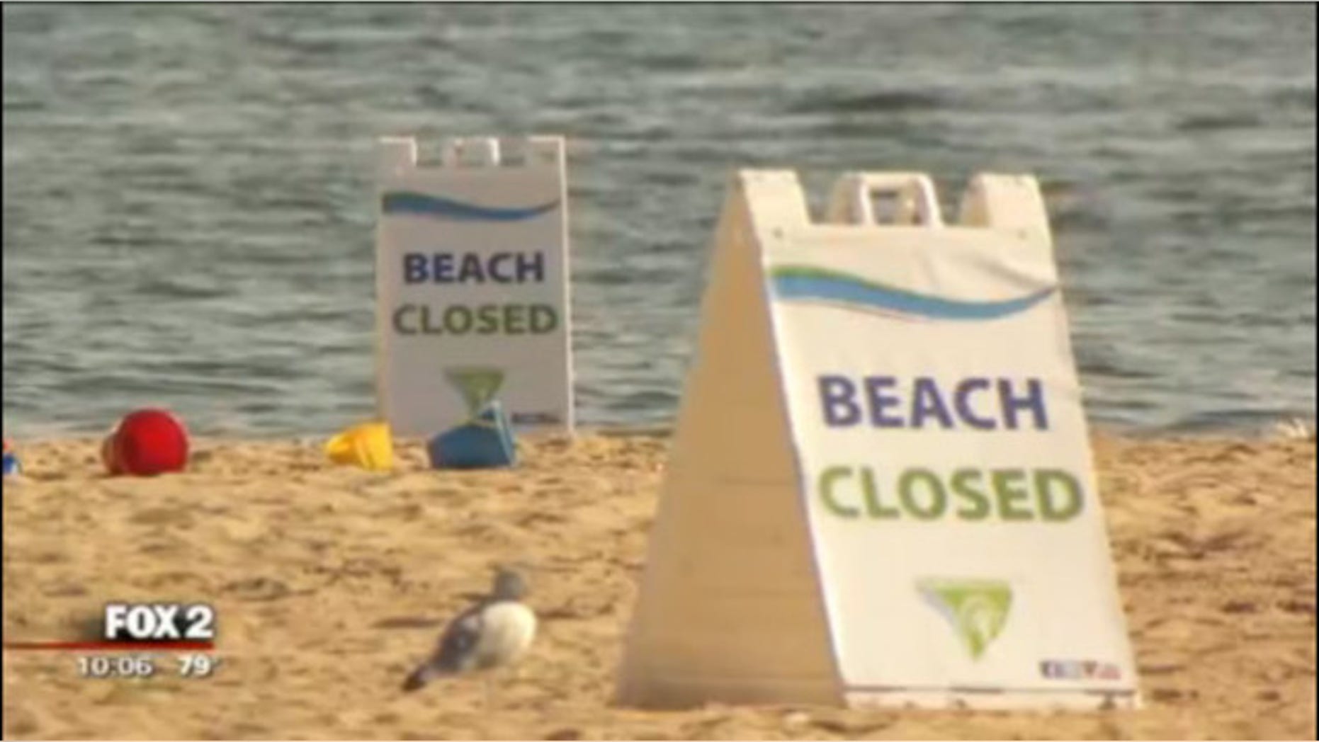 The beach at Lake St. Clair Metro Park will remained closed until levels return to normal.