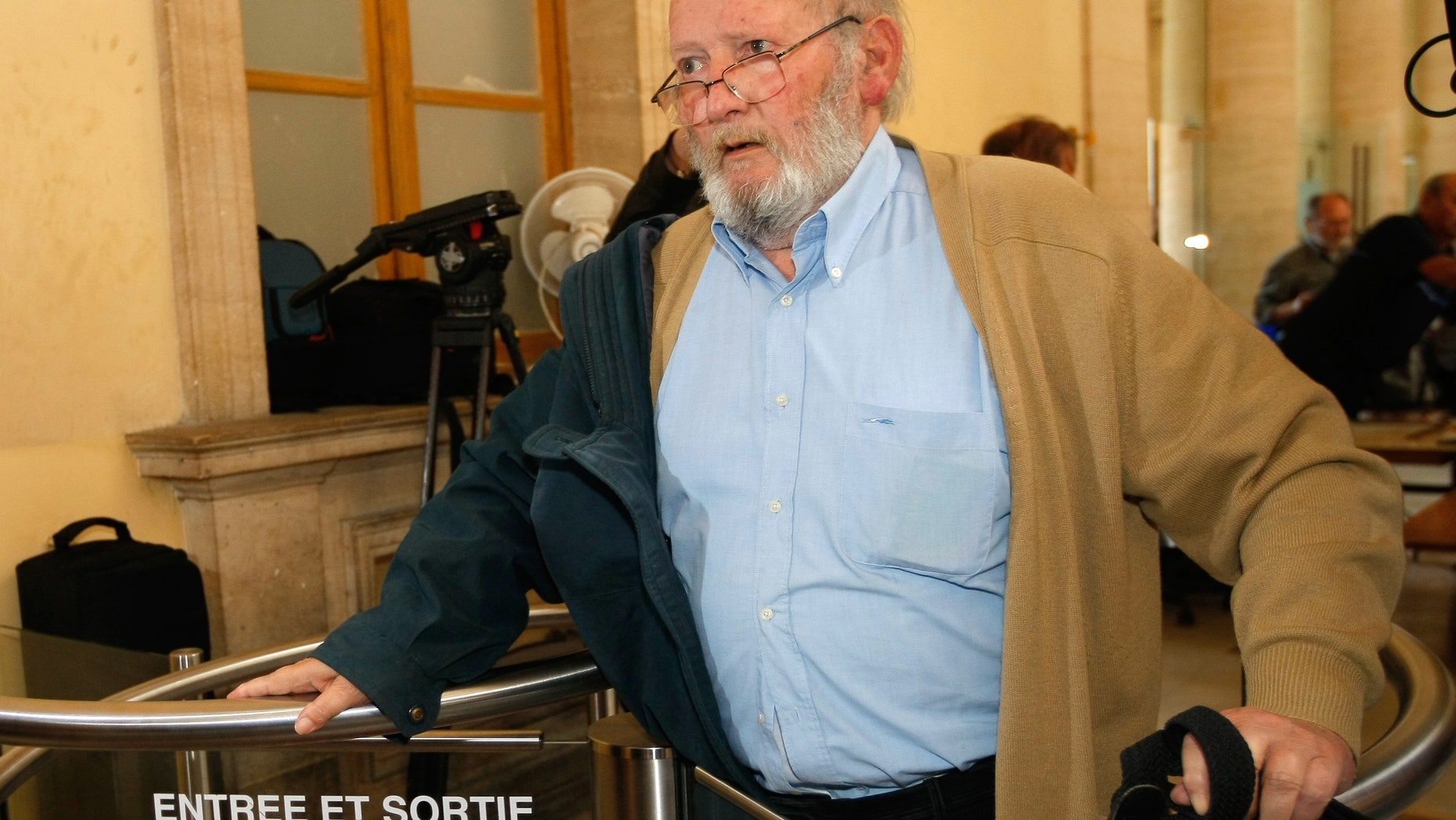 May 2, 2016: Jean-Claude Mas, founder and former owner of French company PIP, or Poly Implant Prothese, arrives for the verdict in his appeal trial in Aix en Provence, southern France.