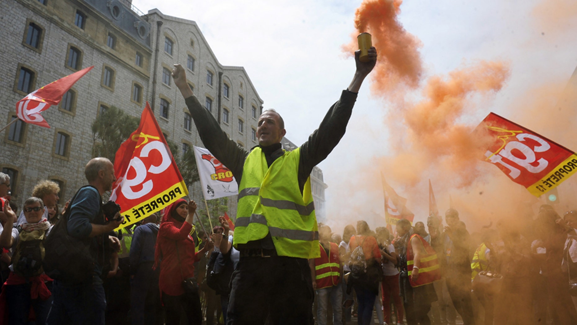 At least 16 arrested as protest against French labor law erupts in ...