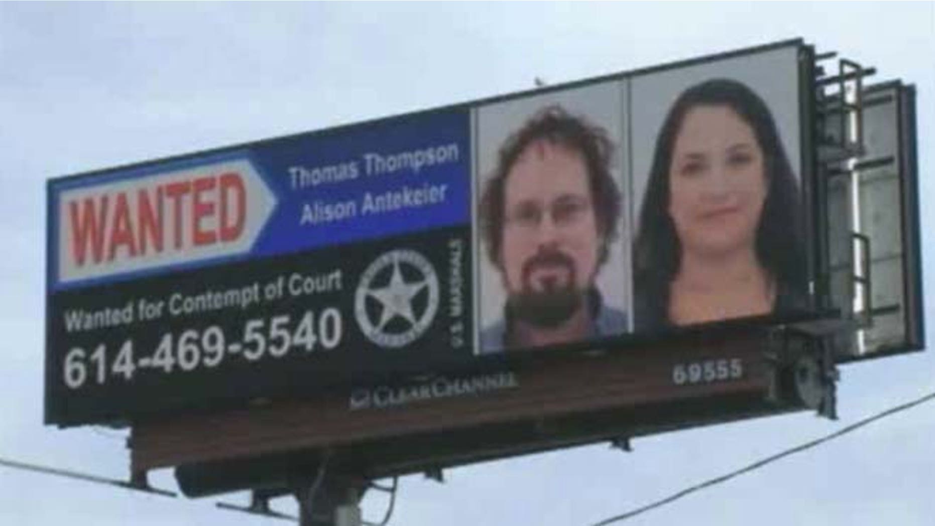Jan. 27: This image shows the wanted billboard for fugitives Tommy Thompson and Alison Antekeier. The U.S. Marshals Service captured former fugitive Tommy Thompson at a Hilton hotel in West Boca Raton. Thompson had been on the lam for two years, accused of cheating investors out of their share of $50 million in gold bars and coins he had recovered from the 19th century shipwreck S.S. Central America.