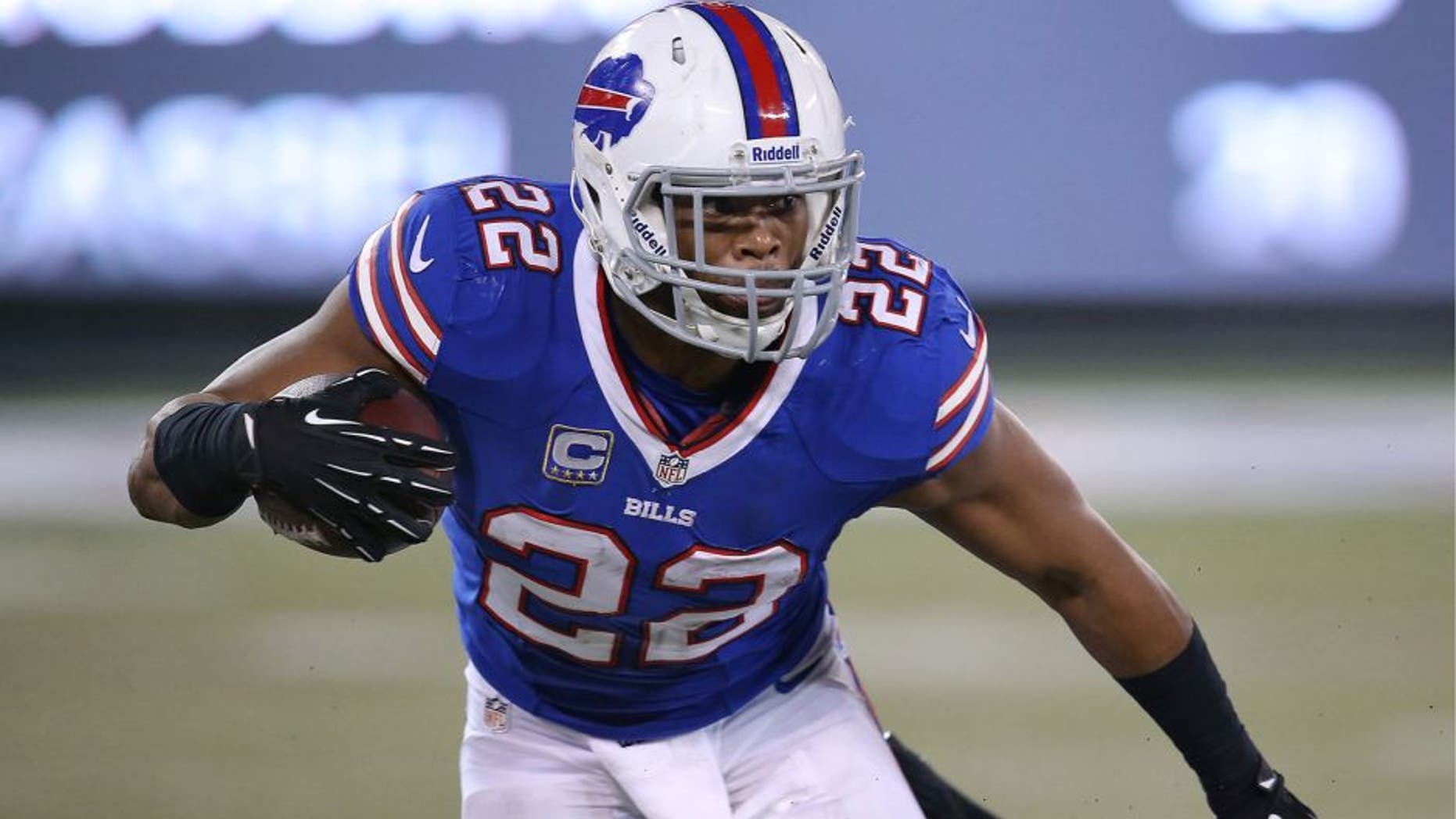 TORONTO, ON - DECEMBER 1: Fred Jackson #22 of the Buffalo Bills carries the ball during an NFL game against the Atlanta Falcons at Rogers Centre on December 1, 2013 in Toronto, Ontario, Canada. (Photo by Tom Szczerbowski/Getty Images)