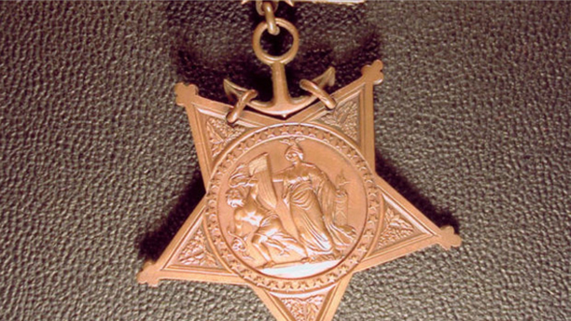The Navy Medal for Emil Fredreksen ceremony in Seattle, Washington. (Evergreen-Washelli Memorial Park)