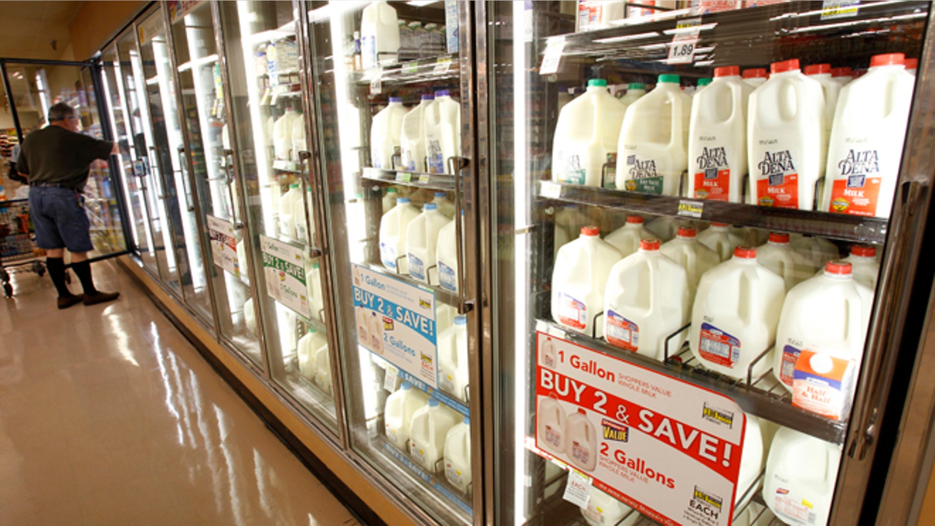 This file photo shows a grocery store in Los Angeles.