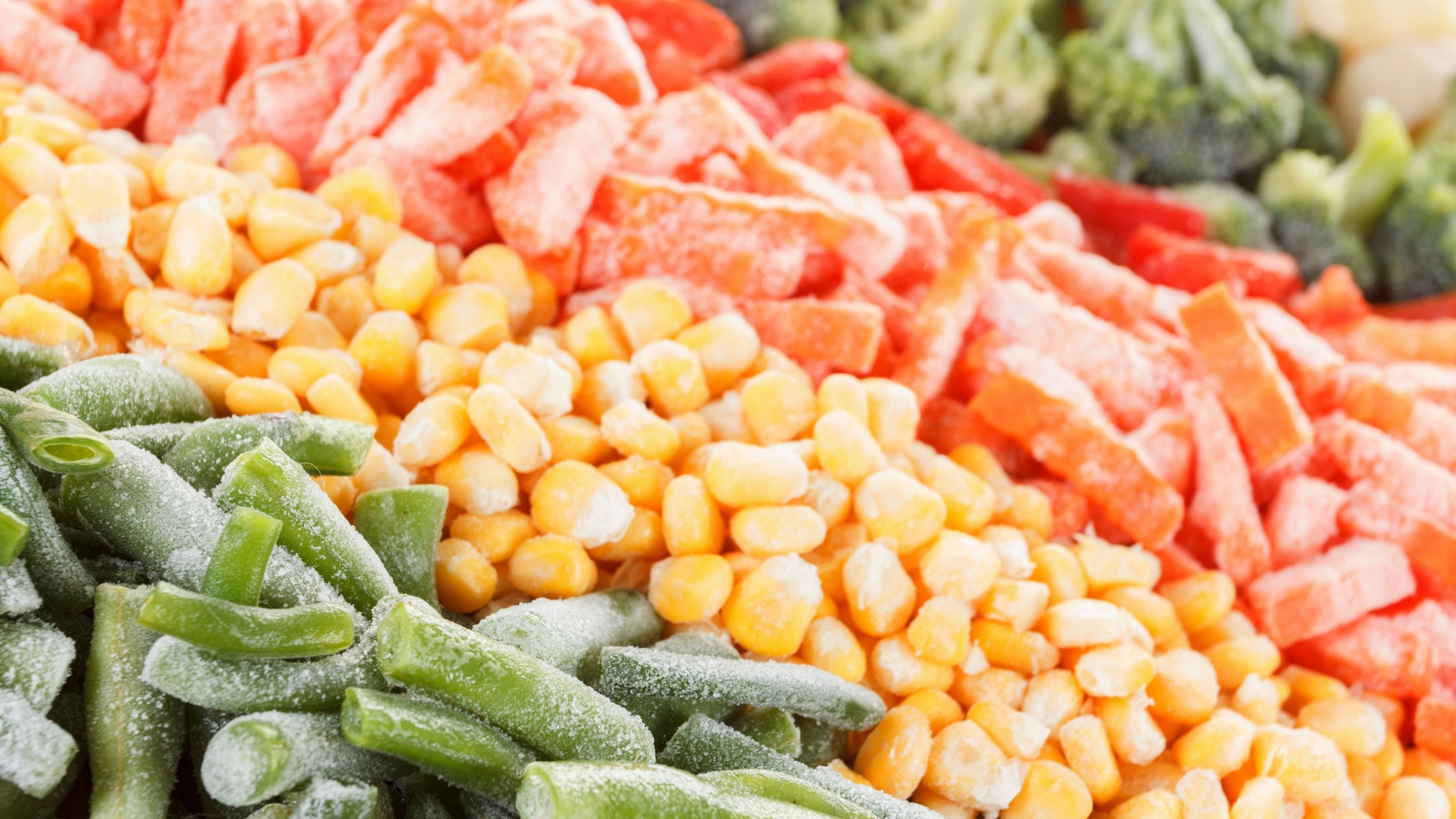 Mixed vegetables background. Deep Freeze for longer storage