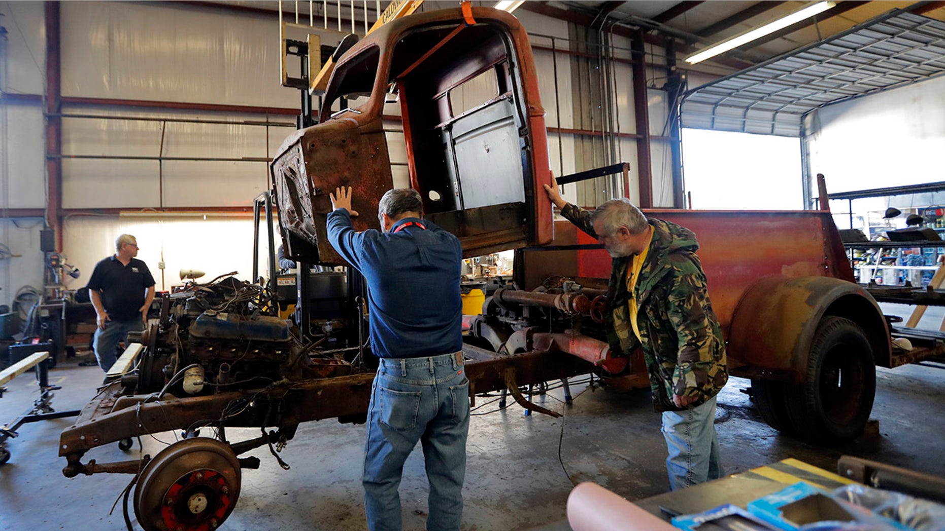 Restoration specialists at the National World War II Museum hope to have this Ford-American LaFrance fire truck on display within three years.