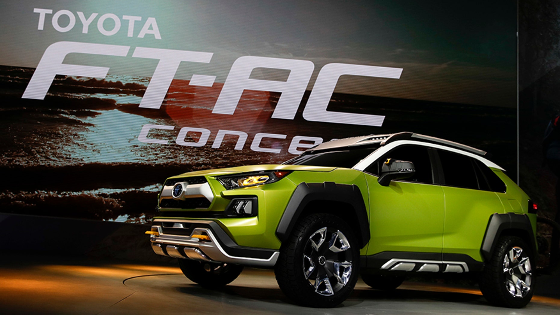 The Toyota FT-AC concept SUV is introduced during the Los Angeles Auto Show, Thursday, Nov. 30, 2017, in Los Angeles. (AP Photo/Chris Carlson)