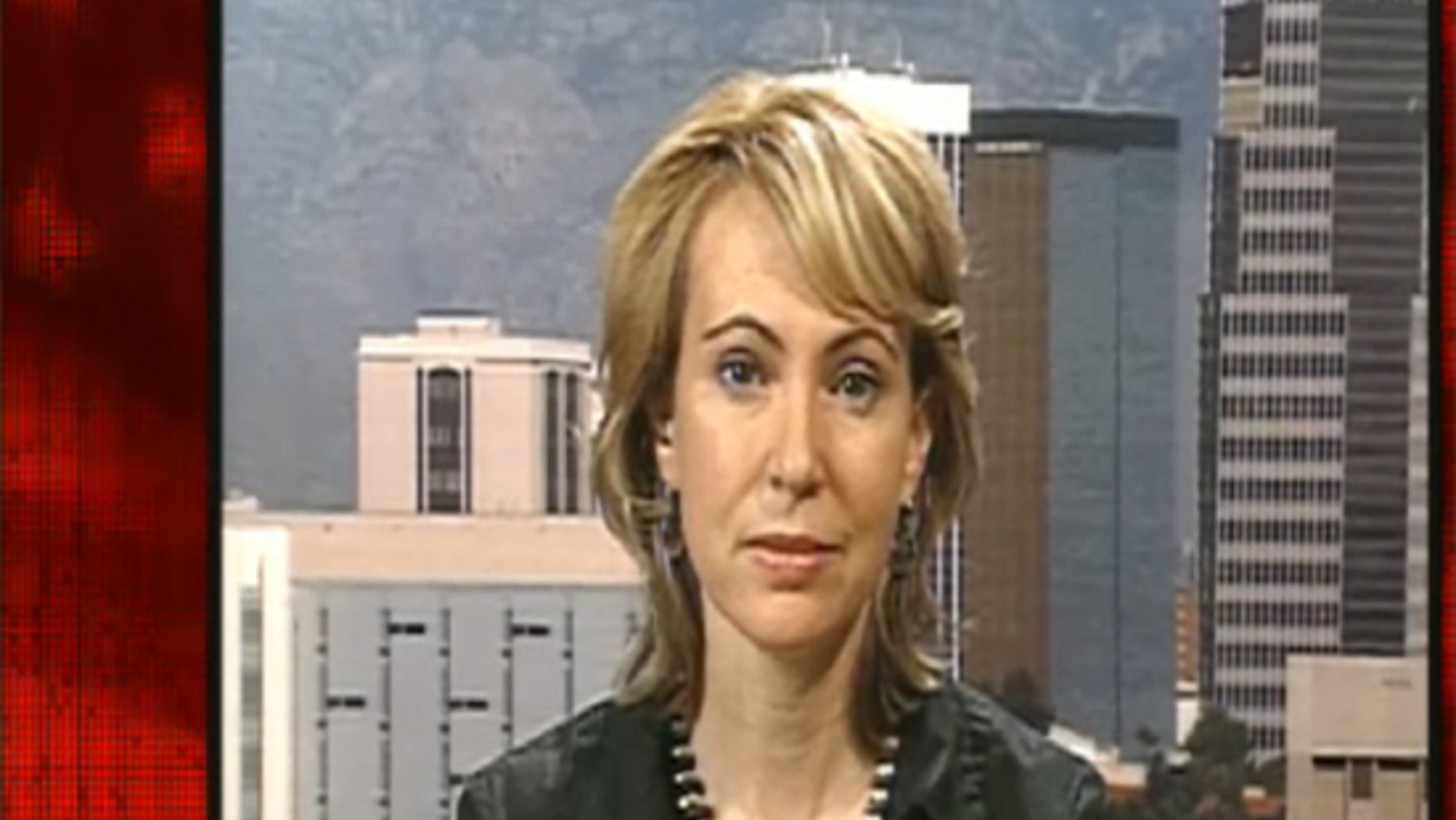 Democratic Rep. Gabrielle Giffords told Fox News on Saturday that she has information that the Department of Education and the U.S. Border Patrol canceled scheduled meetings in Arizona over the state's tough new immigration law, June 26, 2010. (FNC)
