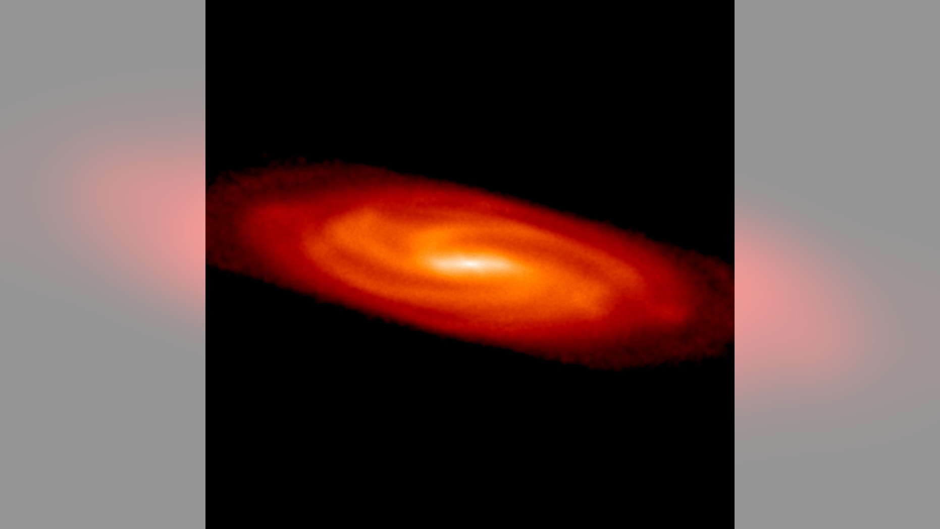 This high resolution simulation of the Milky Way galaxy was used to test a mass-measuring technique used to estimate the density of dark matter near the sun in an August 2012 study.