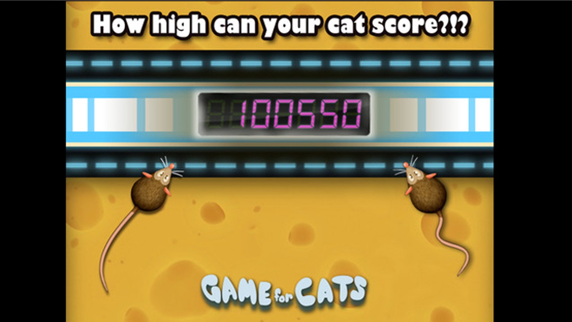 A screenshot from "Game for Cats," one of a growing collection of iPad and iPhone apps that target pets.