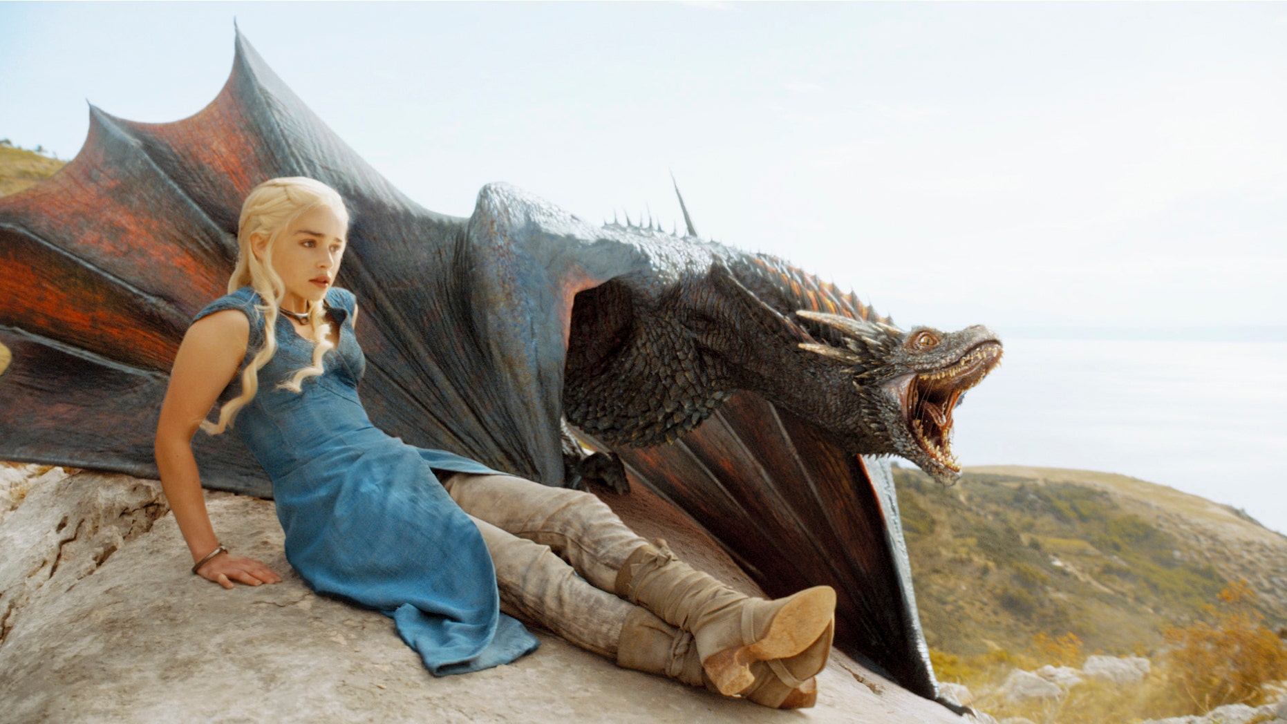 'Game of Thrones' actress Emilia Clarke (Daenerys Targaryen) and companion (Courtesy HBO)