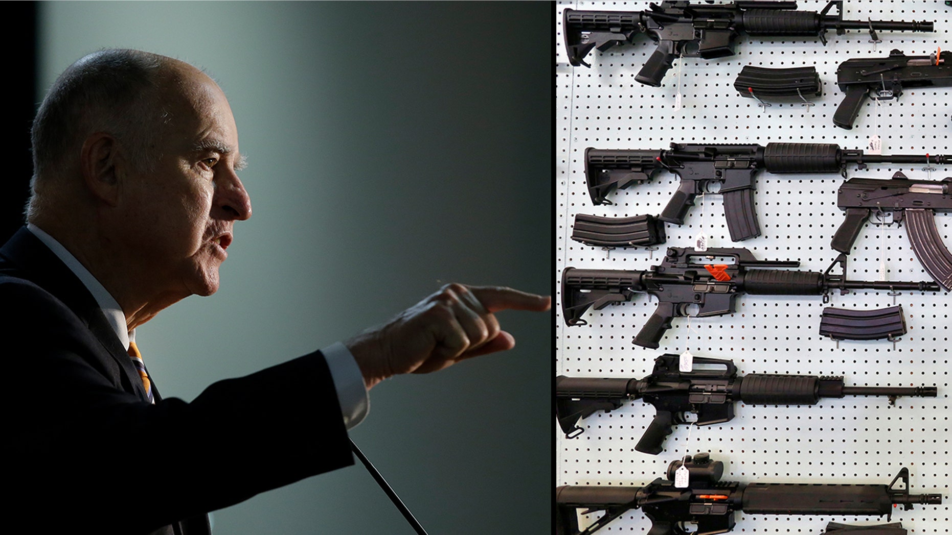 California Gov. Jerry Brown will decide on AB2888, a proposal to allow co-workers and school officials seek restraining orders against weapons owners who are perceived to pose a threat.