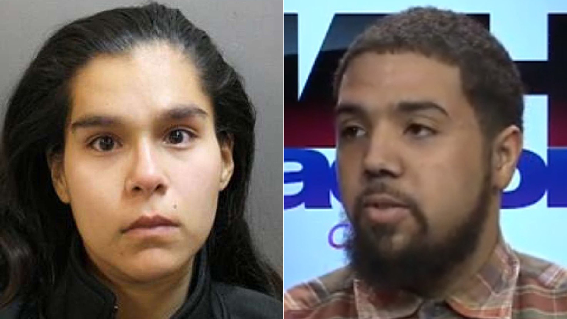 Lisa Garcia, 22, left, reportedly was arrested Thursday after she falsely claimed her boyfriend, Brandon Berrott, 23, threatened her life on social media, but was actually writing those posts herself. (Fox 26)