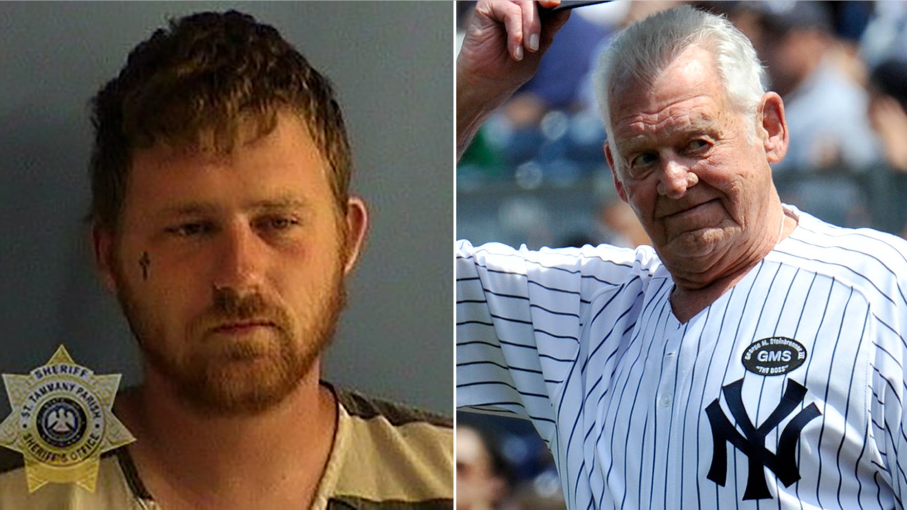 Jeffery Garmon, 20, left, was accused of stealing a 1956 World Series ticket notable for a perfect game by New York Yankees pitcher Don Larsen, right.