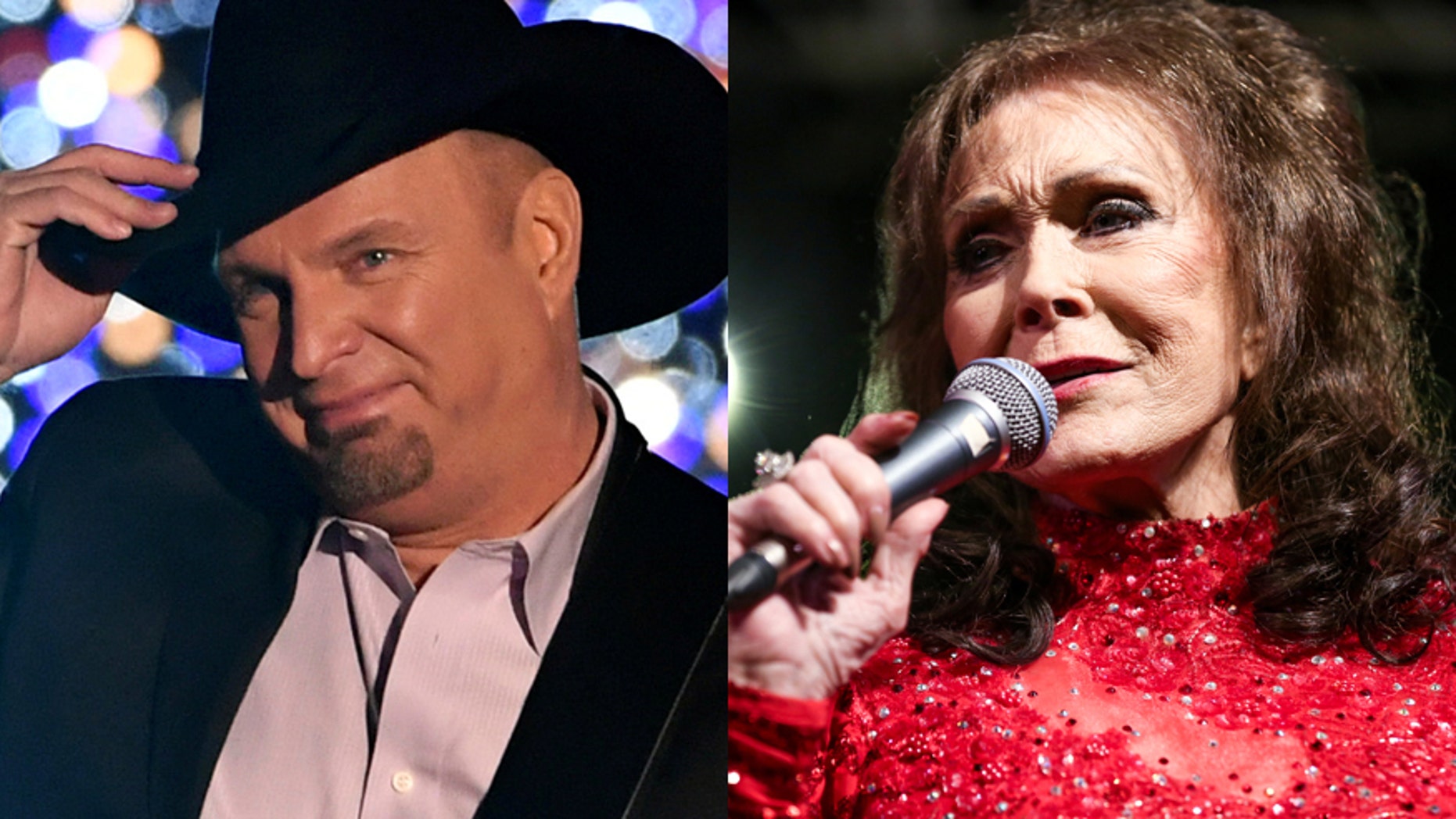 Garth Brooks (left) and Loretta Lynn.