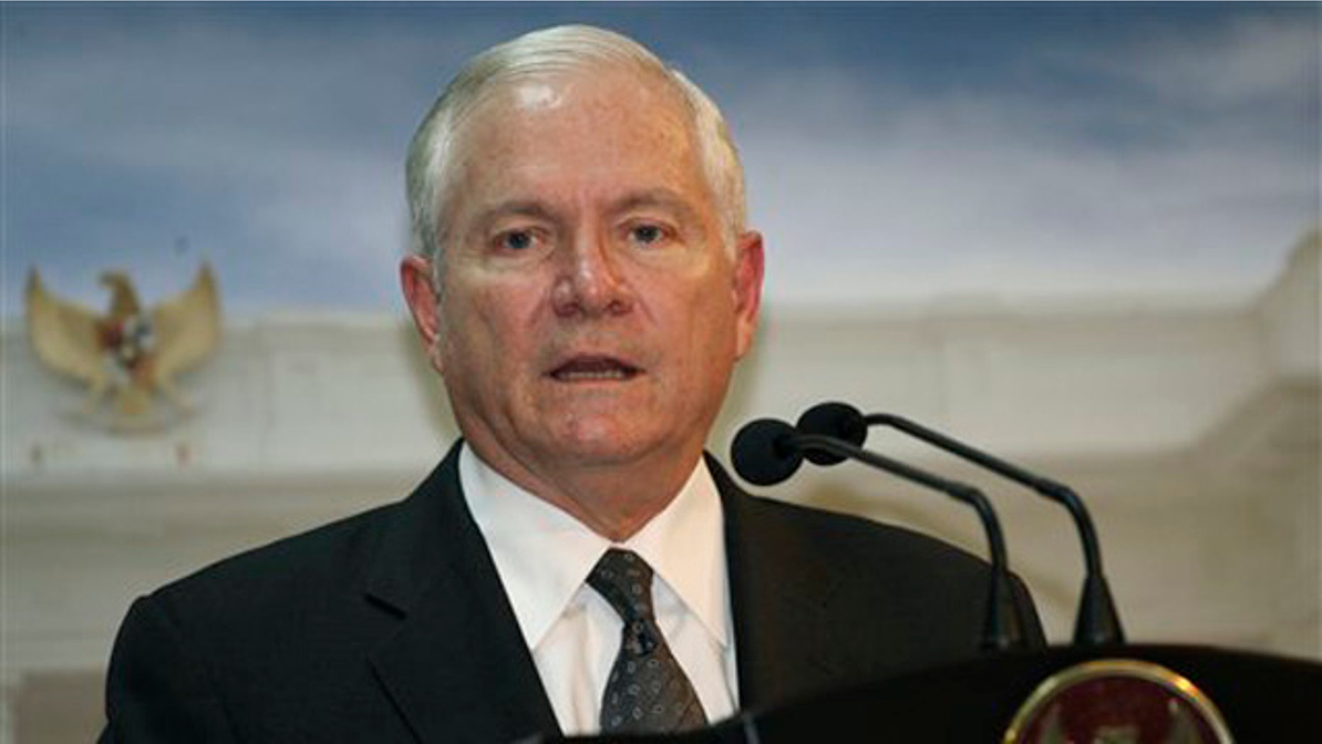 Defense Secretary Robert Gates is shown here speaking to reporters in Jakarta, Indonesia, July 22. (AP Photo)