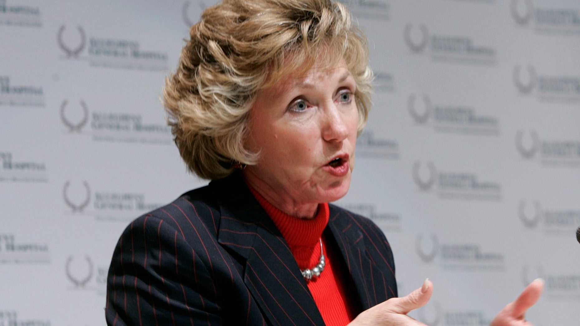 Gayle Manchin speaks during a news conference in Pittsburgh, Jan. 5, 2006.