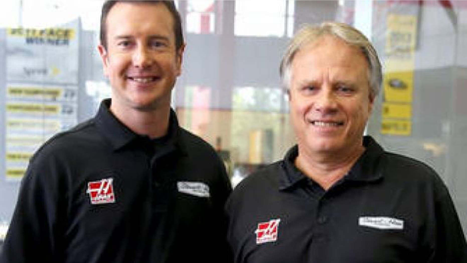 Stewart-Haas driver Kurt Busch (left) with Gene Haas (right).