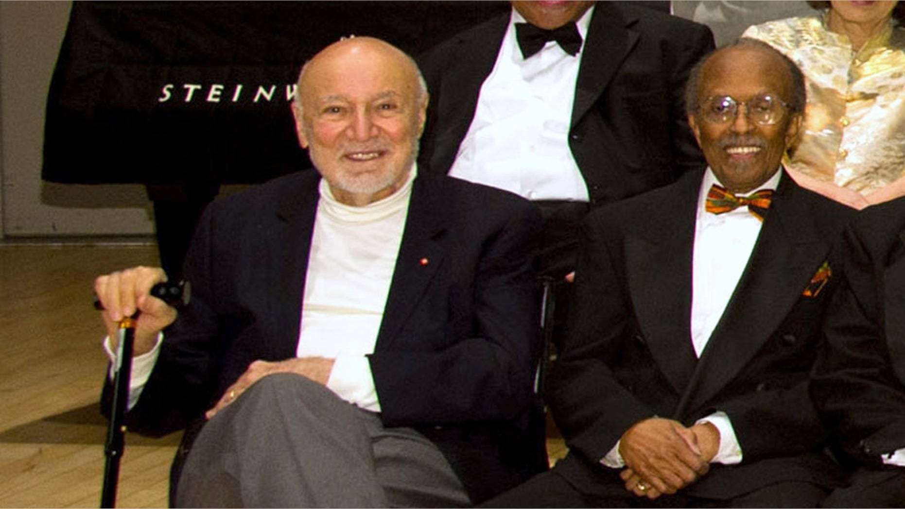 George Avakian, left, and Jimmy Heath are seen at the National Endowment for the Arts Jazz Masters Awards Ceremony and Concert in New York City, Jan. 11, 2011.