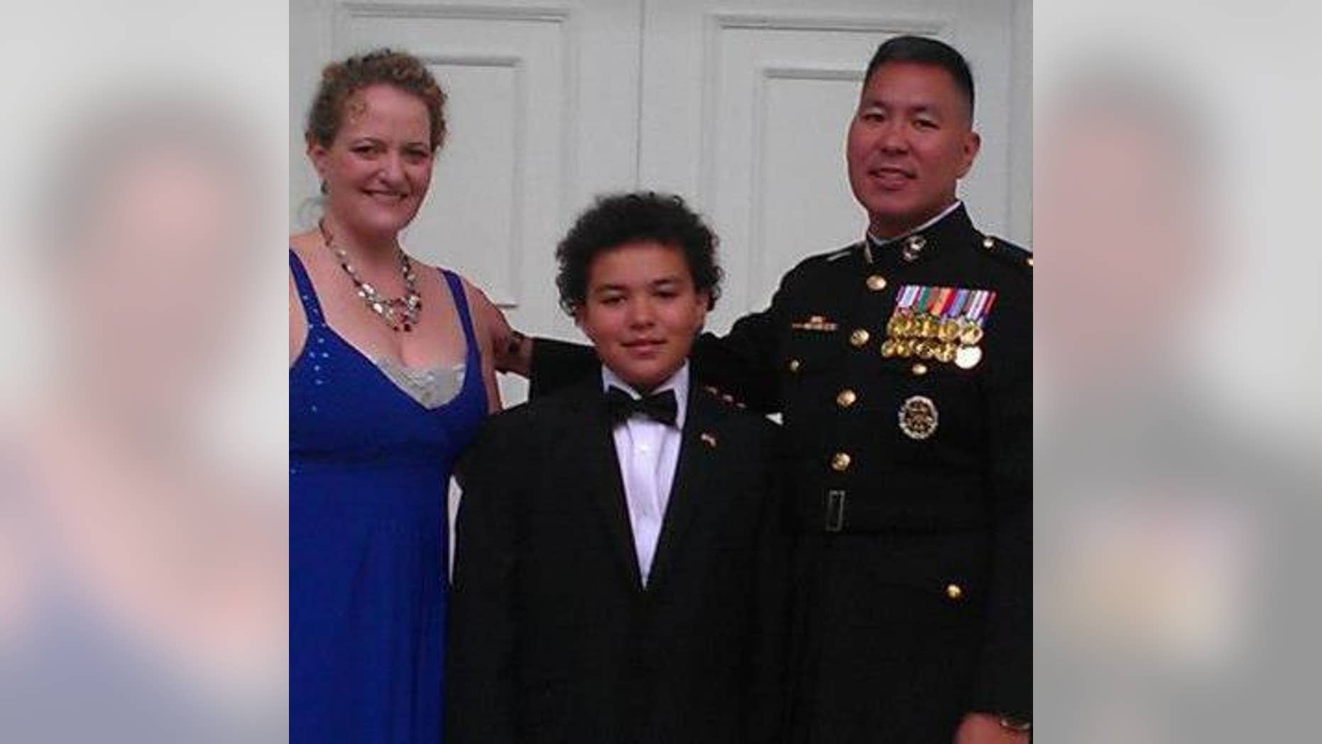 U.S. Marine Corps Maj. George Anikow, right, who was killed in 2012, is seen in an image from his family's Facebook page.