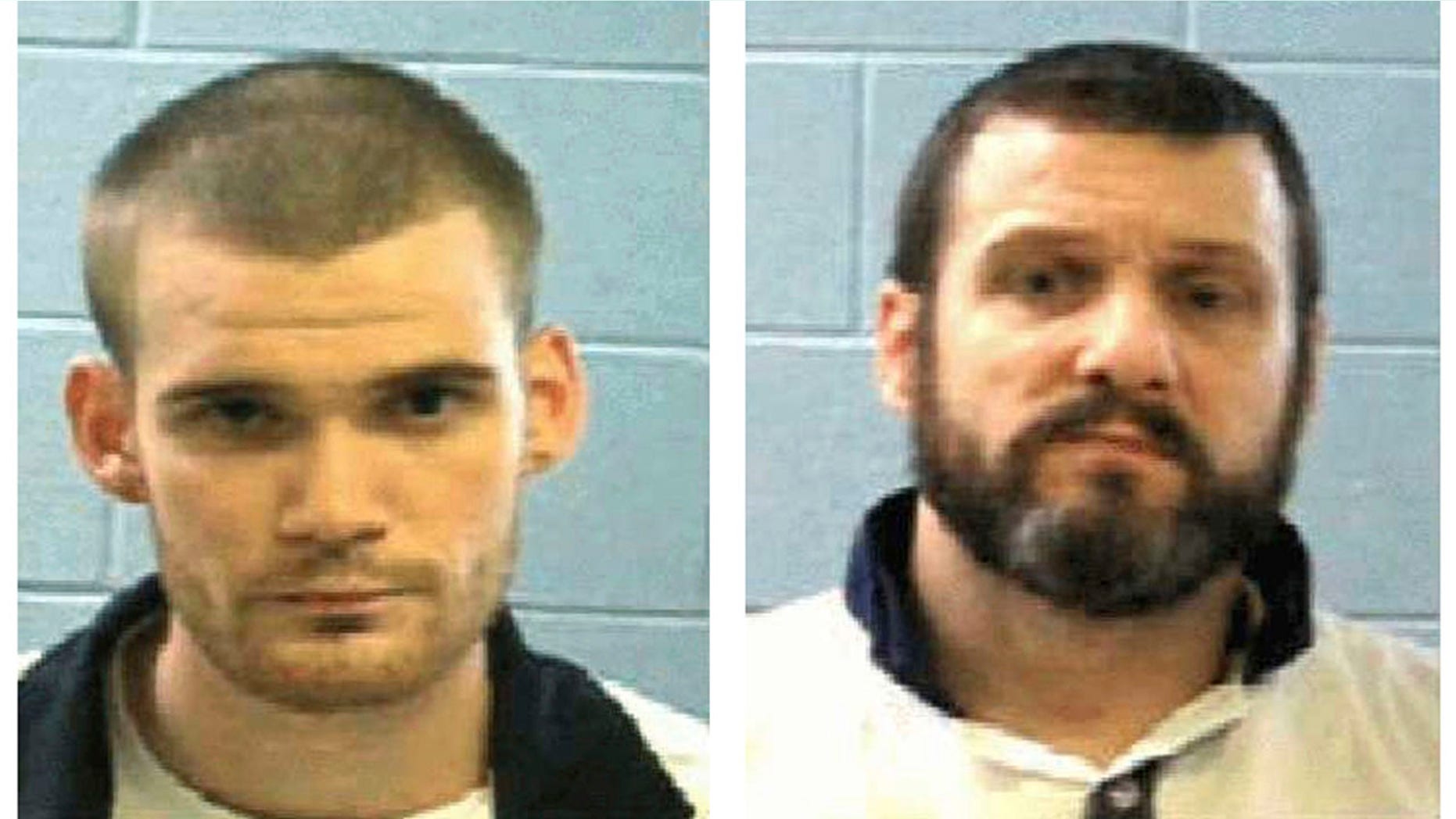 This combo of undated photos provided Tuesday, June 13, 2017, by the Georgia Department of Corrections shows inmate Ricky Dubose, left, and Donnie Russell Rowe. A Georgia sheriff said officers were "desperately" searching Tuesday for the two inmates who somehow got through a gate inside a prison bus, killed two guards and got away. (Georgia Department of Corrections via AP)