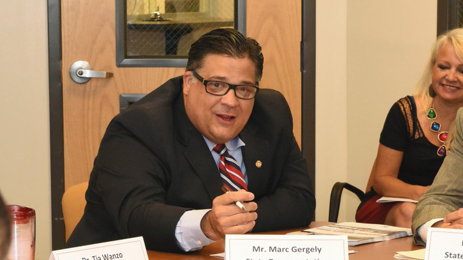 July 14, 2015: Then-Pennsylvania state Rep. Marc Gergely discussing education funding with other legislators.