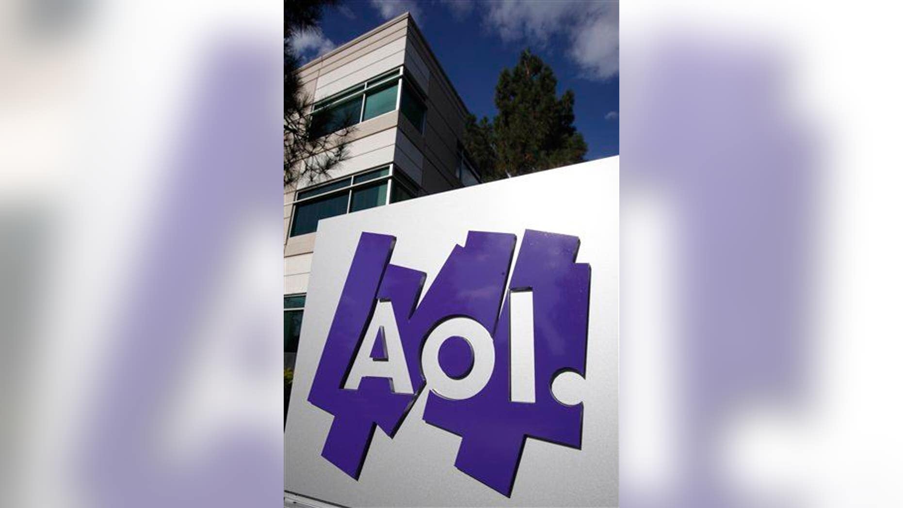 The exterior of the AOL offices in Palo Alto, Calif.