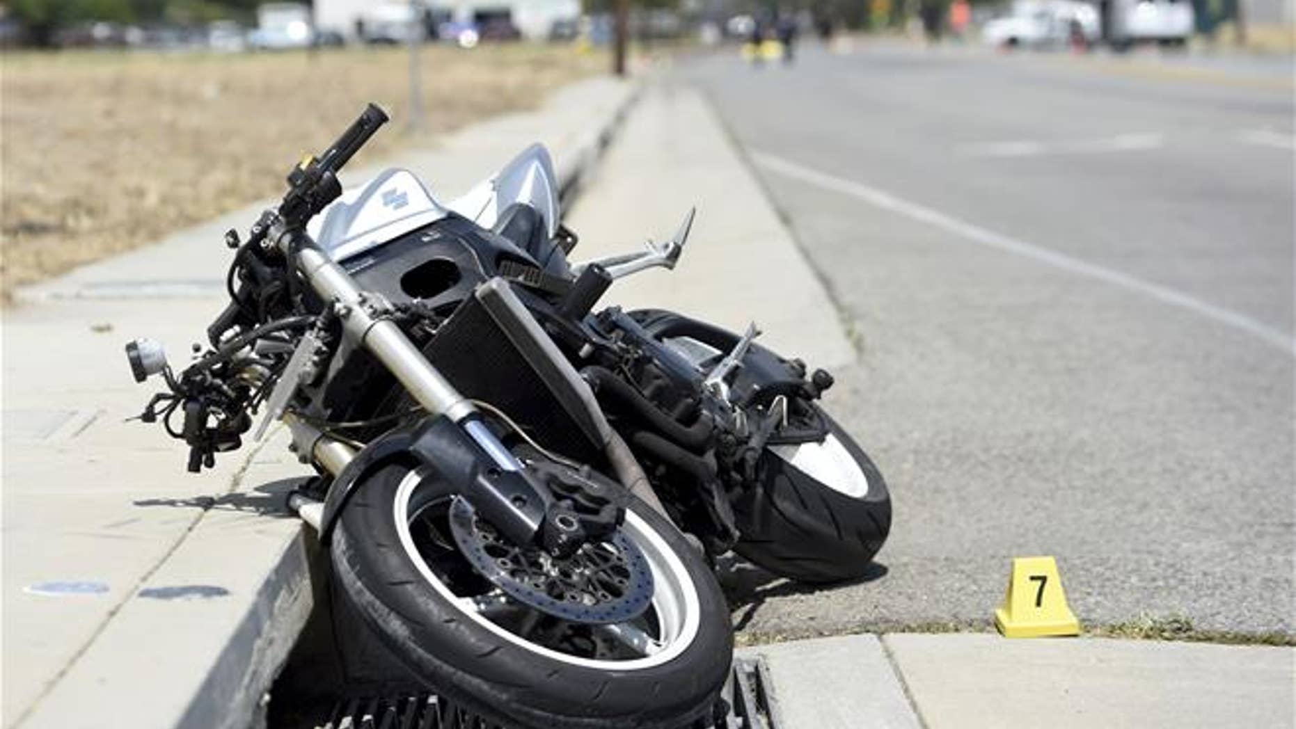 The scene of the accident on Tuesday in San Bernardino, Calif.