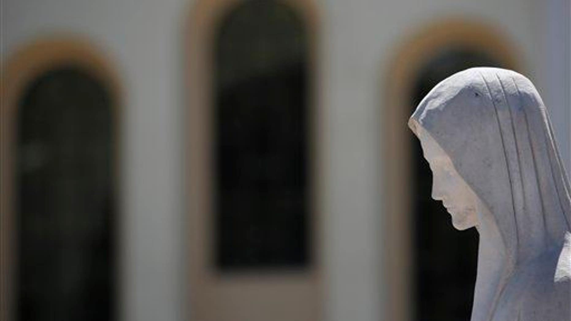 A Virgin Mary statue in Medjugorje, Bosnia.