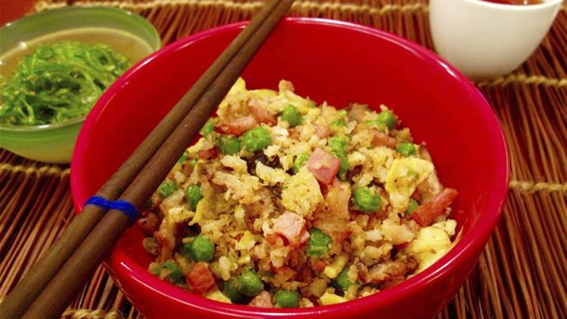 This January 2017 photo shows fried
"cauliflower rice" in New York.