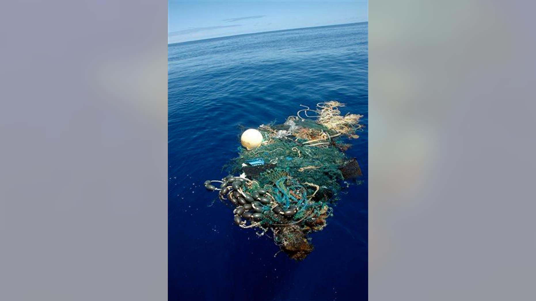 This image provided by the Scripps Institution of Oceanography shows a patch of garbage in the Pacific Ocean.