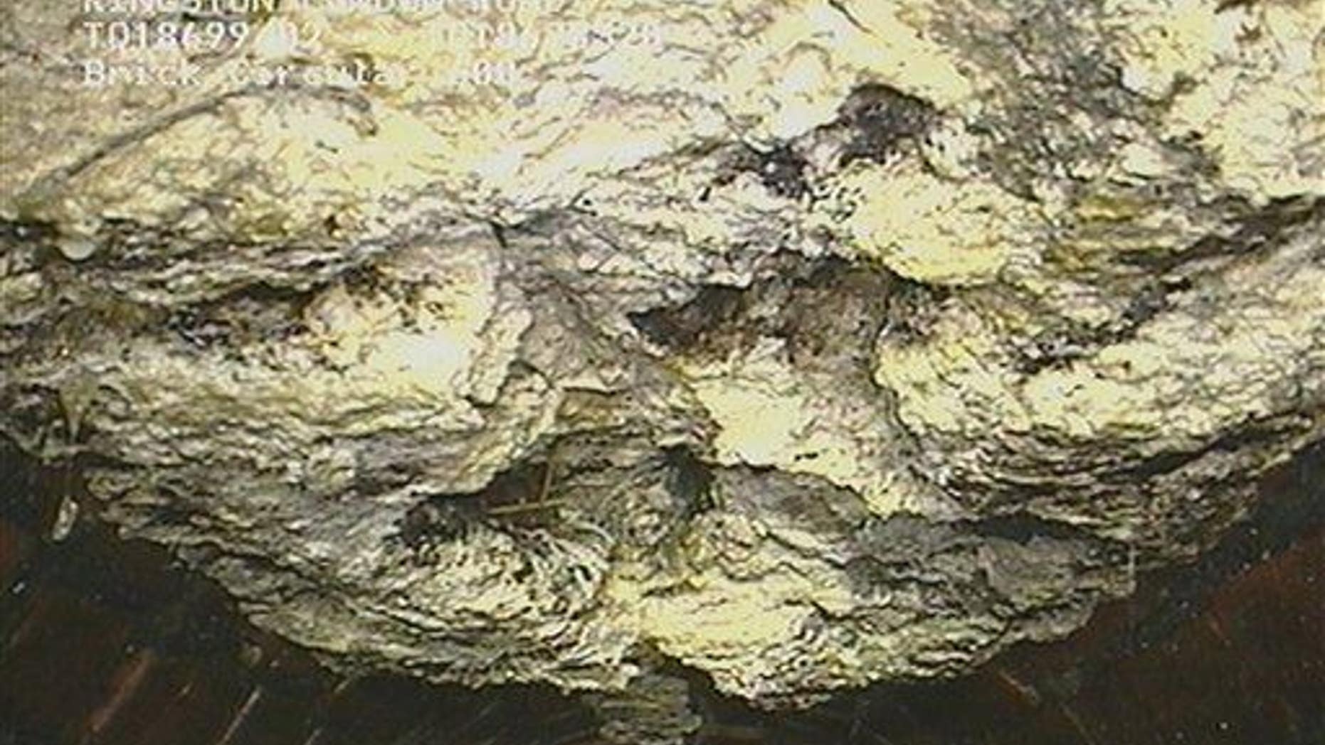 Part of the massive "fatberg" recently found lurking in the sewer under London. Now Baltimore has its own.