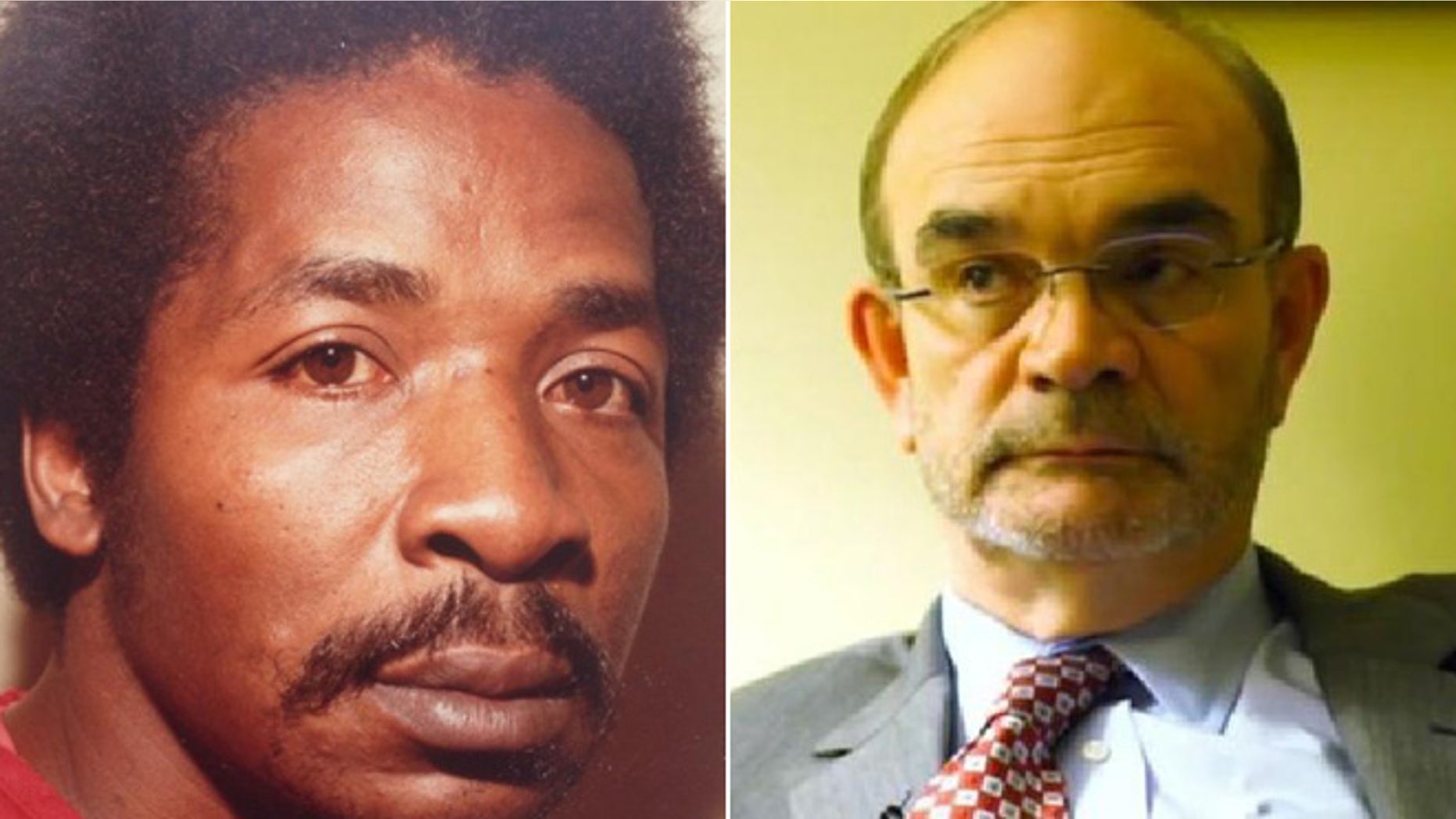 Glenn Ford, left, Prosecutor Marty Stroud, right.