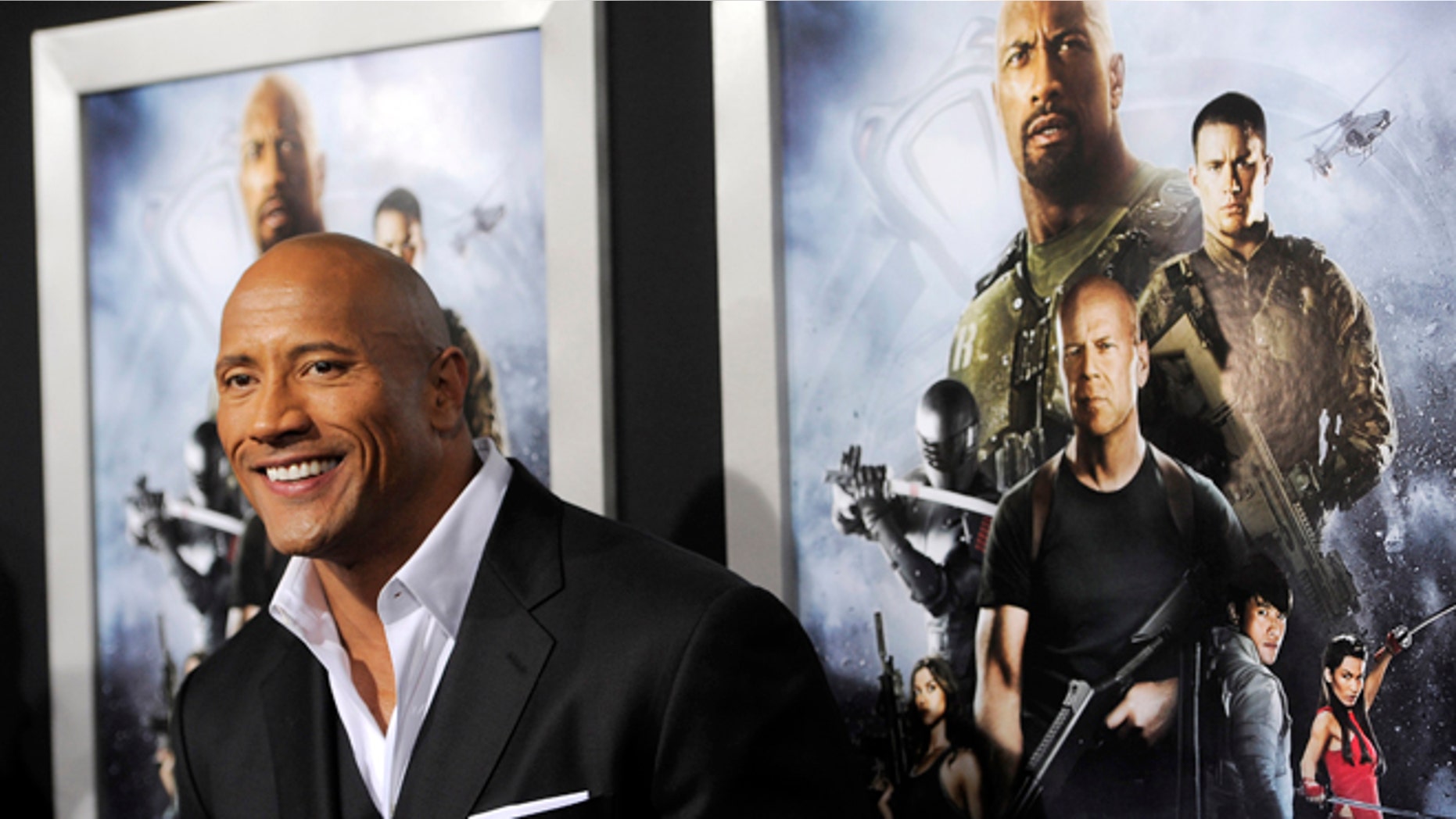 March 28, 2013: Dwayne Johnson, a cast member in "G.I. Joe: Retaliation," poses at the Los Angeles premiere of the film at the TCL Chinese Theatre in Los Angeles.