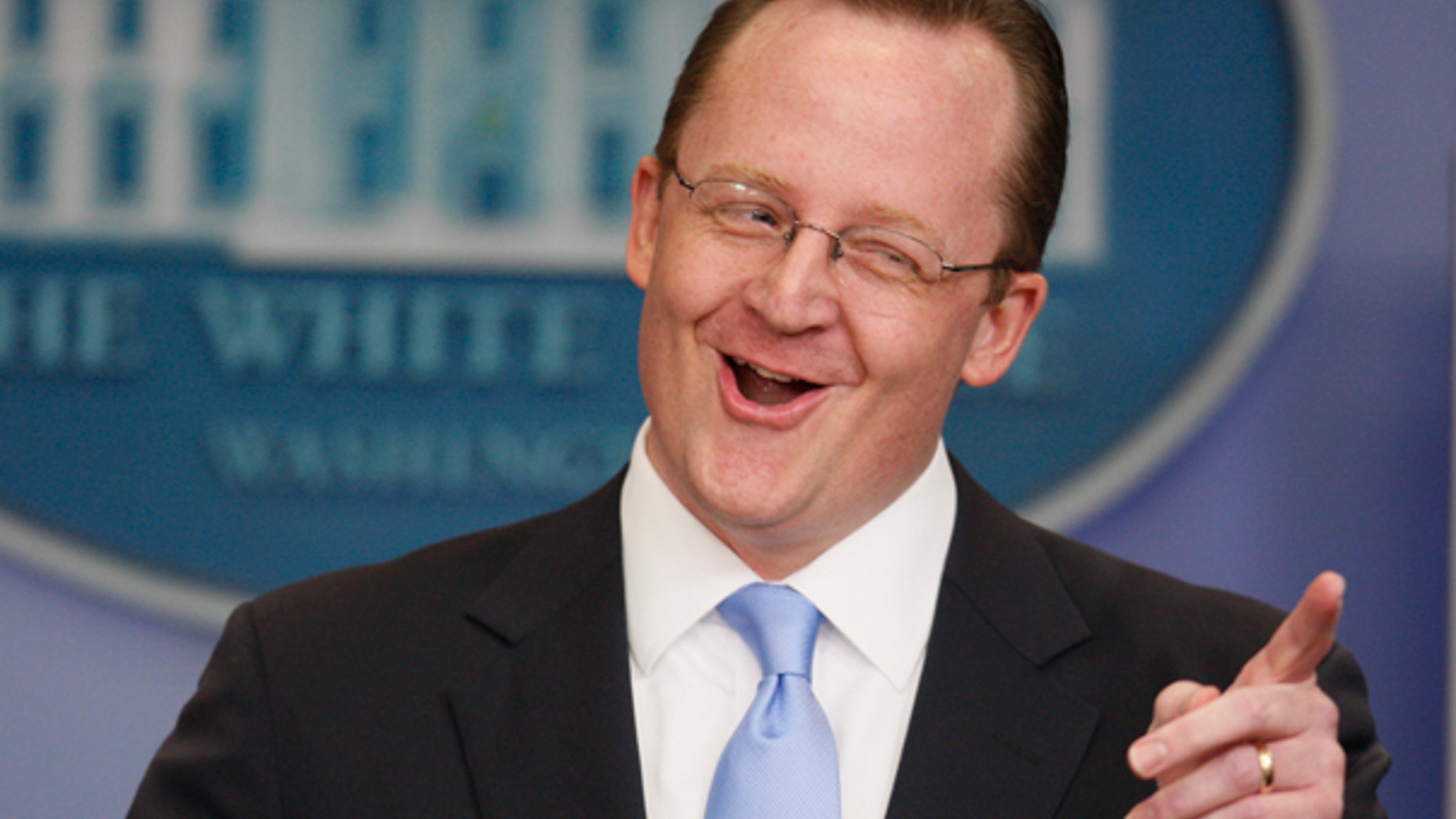 Friday: Press Secretary Robert Gibbs addresses reporters in his daily briefing. (AP)