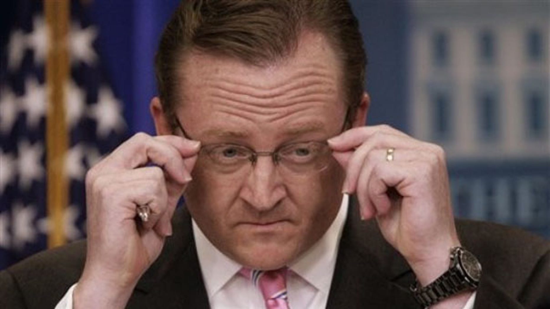 White House Press Secretary Robert Gibbs talks to reporters May 20 in Washington. (AP Photo)