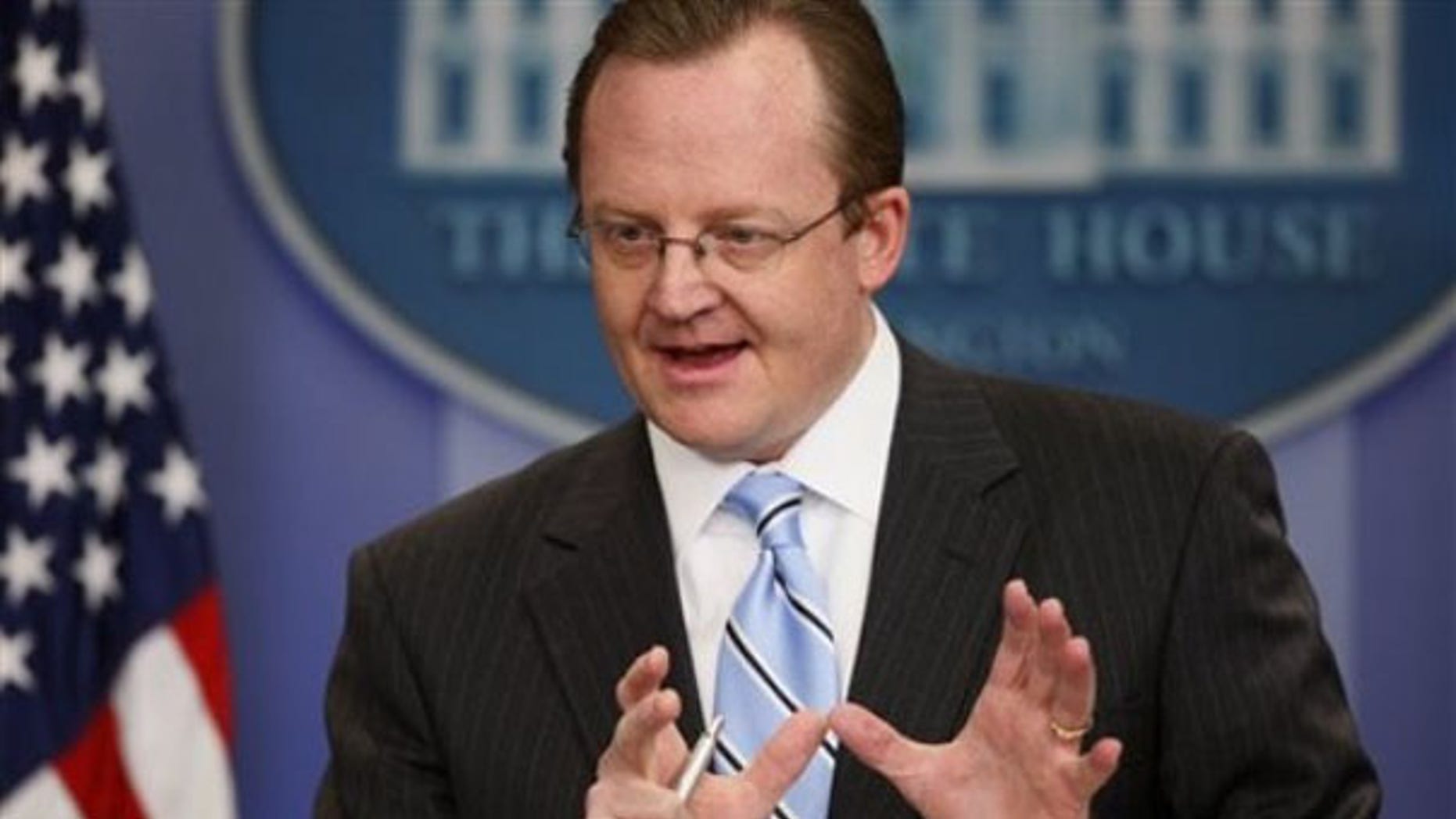 White House Press Secretary Robert Gibbs talks to reporters in Washington Feb. 17. (AP Photo)