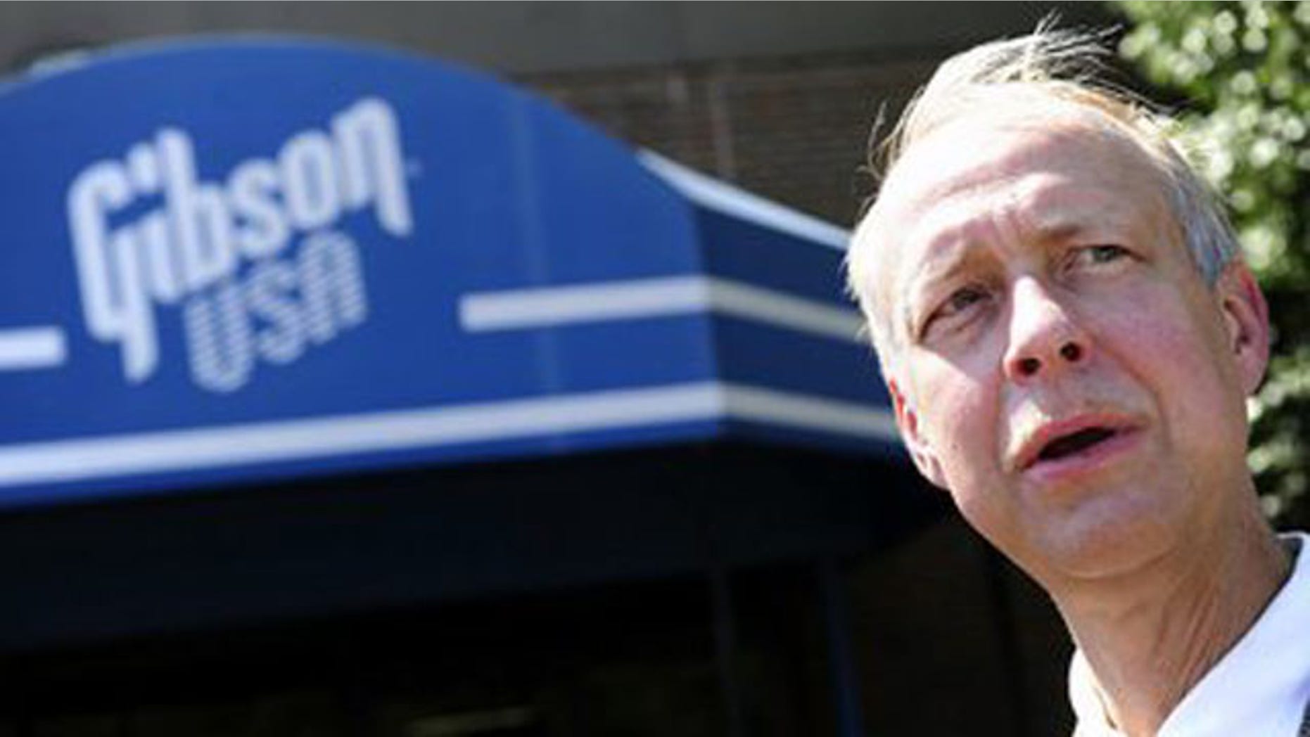 Gibson CEO Henry Juszkiewicz discusses the federal raid on his company's facilities Aug. 25, 2011 in Nashville, Tenn.